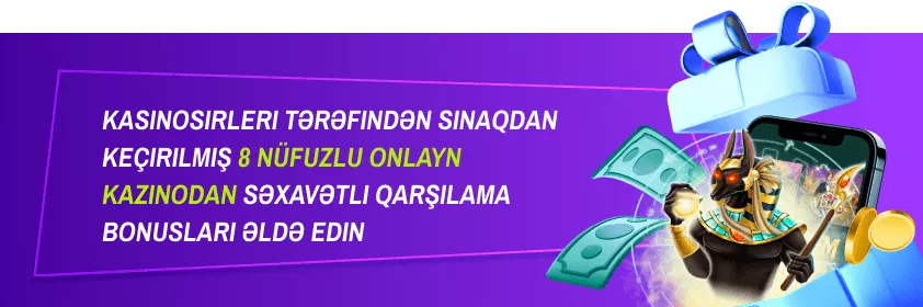 KasinoSirleri tərəfindən tövsiyə olunan qeydiyyat bonusları