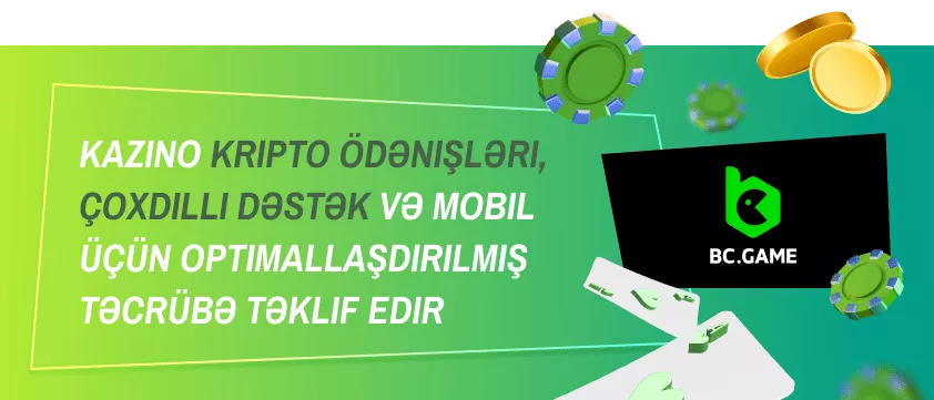 Kazino kripto ödənişləri, çoxdilli dəstək və mobil üçün optimallaşdırılmış təcrübə təklif edir