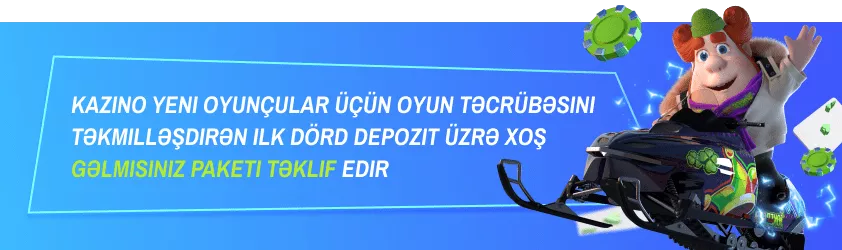 Kazino yeni oyunçular üçün oyun təcrübəsini təkmilləşdirən ilk dörd depozit üzrə xoş gəlmisiniz paketi təklif edir